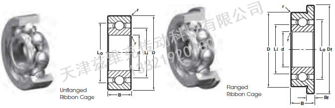 NHBB SSLFW-415 深溝球軸承圖紙
